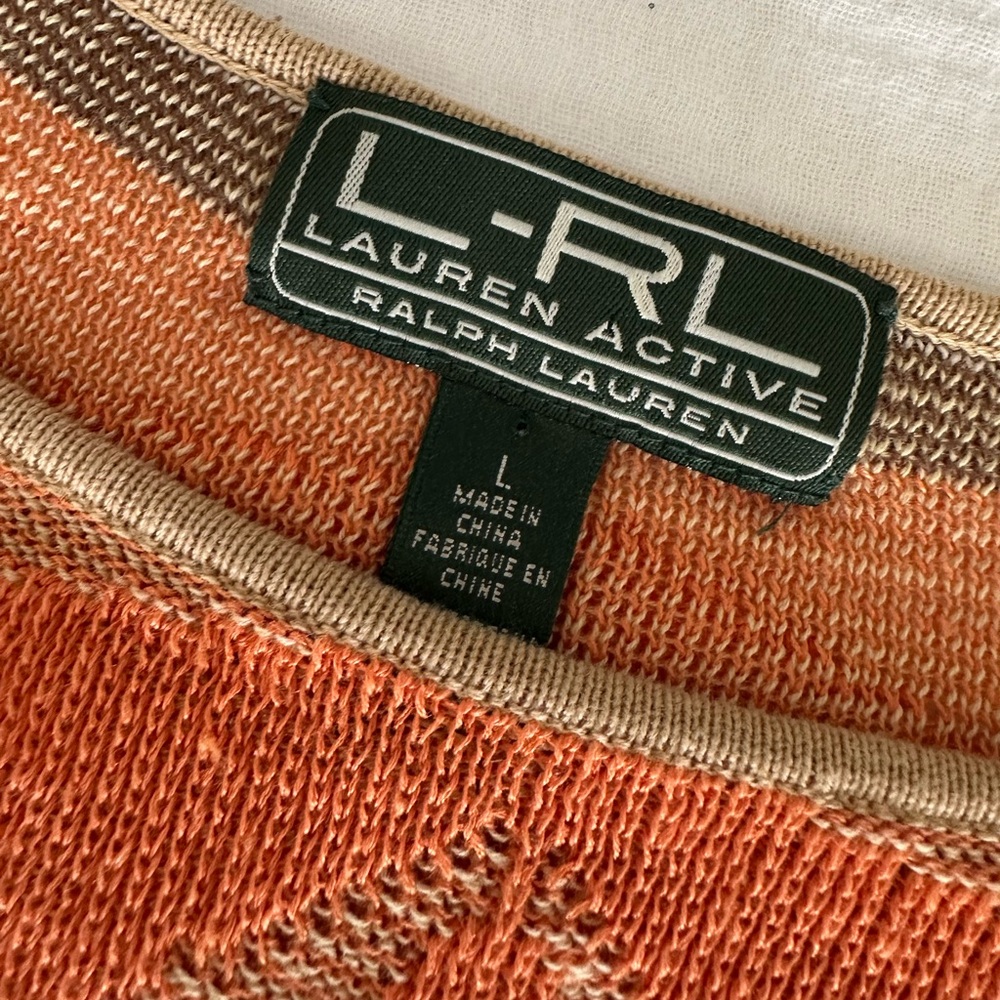 Vintage Ralph Lauren Active Navajo Aztec Crochet Tunic Sweater, Size Large - Picture 4 of 8